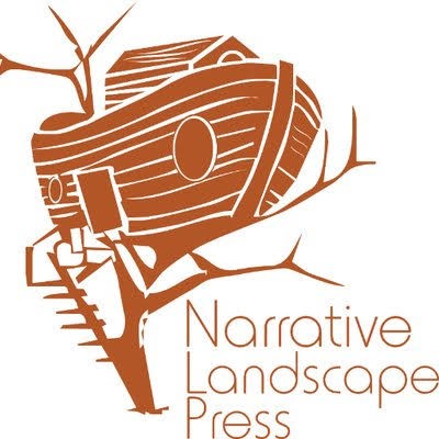 Logo: brown stylized ship carved in a tree with 'Narrative Landscape Press' text.